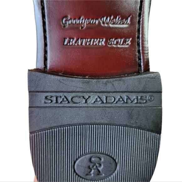 Stacy Adams Madison men's boots lace up brown leather size 10 NEW - Picture 8 of 12